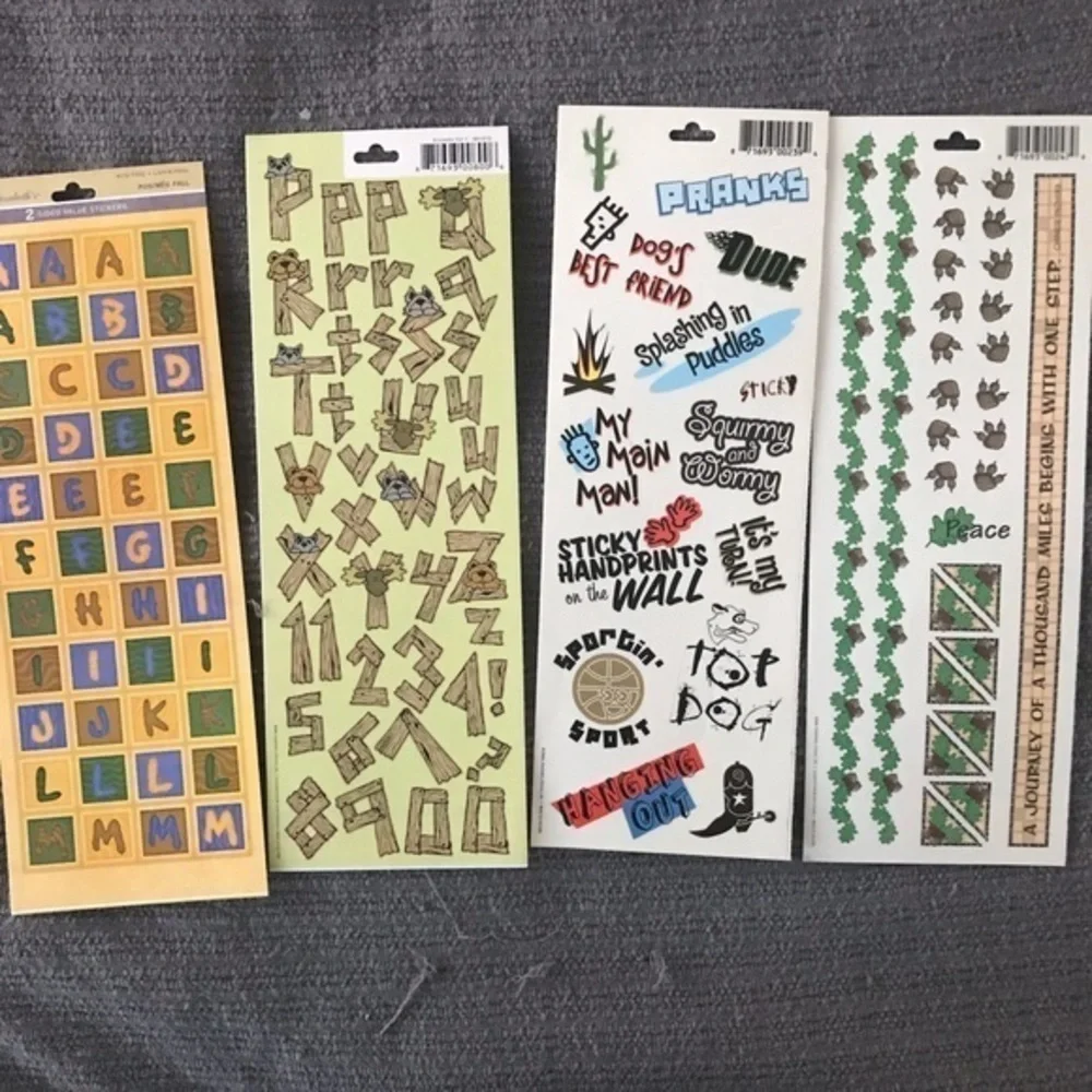 Miss Elizabeth’s Scrapbook Paper & Sticker Bundle. 13 items Adventure theme NWOT